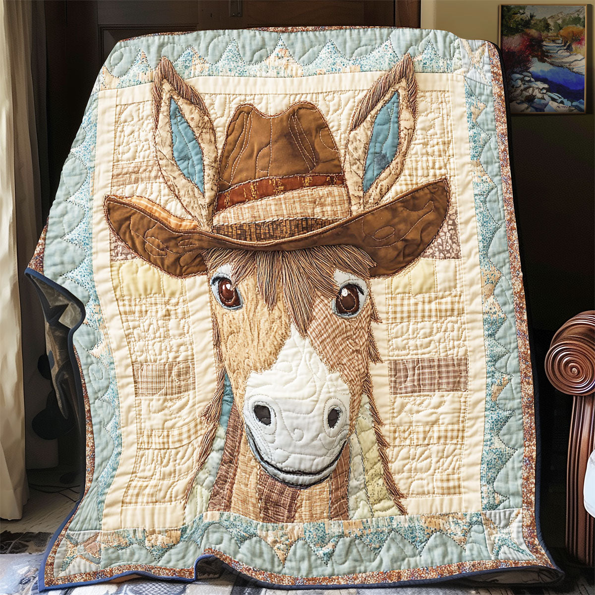 Cowboy Donkey WP0603009CL Quilt