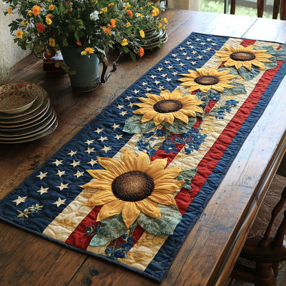 Sunflower Liberty WJ1106032CL Quilted Table Runner