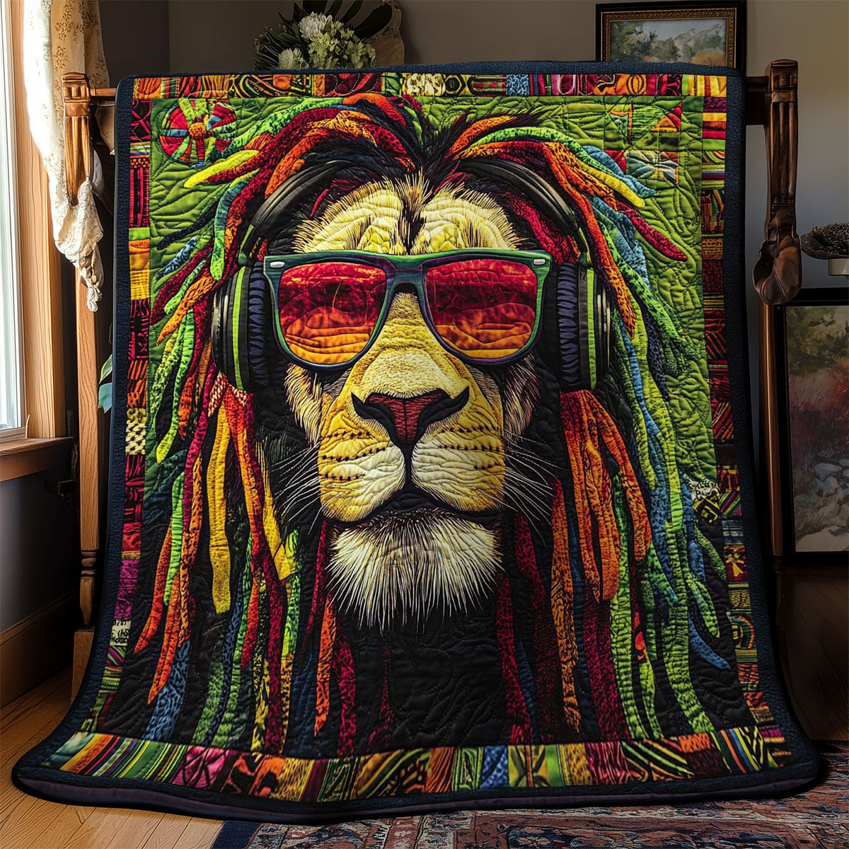 African Lion Vibes WN2402011CL Quilt