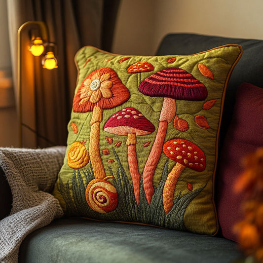 Vintage Mushroom CP0805049CL Quilt Pillow Case