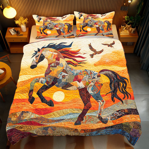 Sunset Safari Horse WP2001051CL Duvet Cover Set