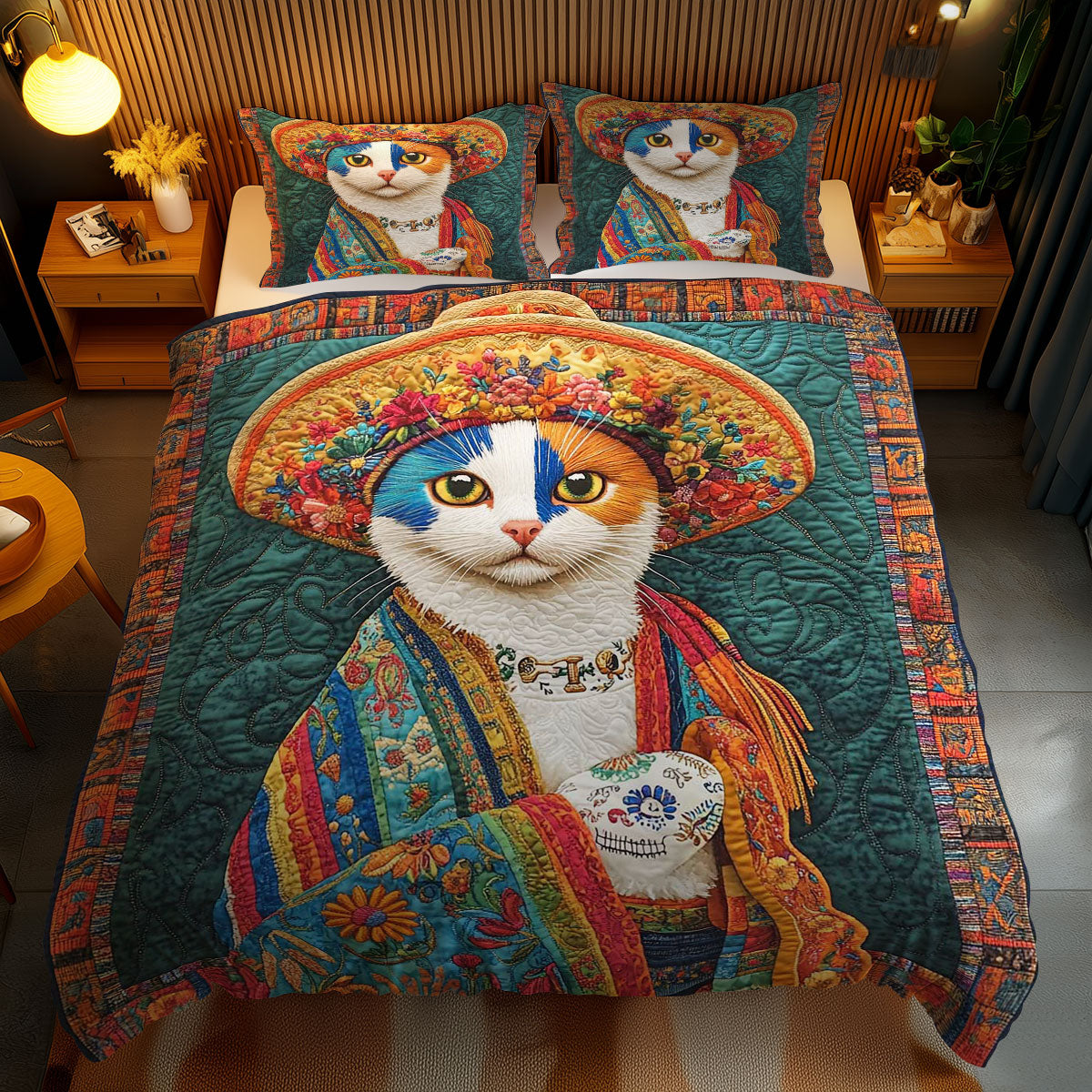 Mexican Charm Cat WN0302067CL Duvet Cover Set