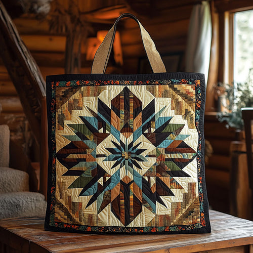 Native American Geometric Pattern KL2711030CL Quilted Tote Bag
