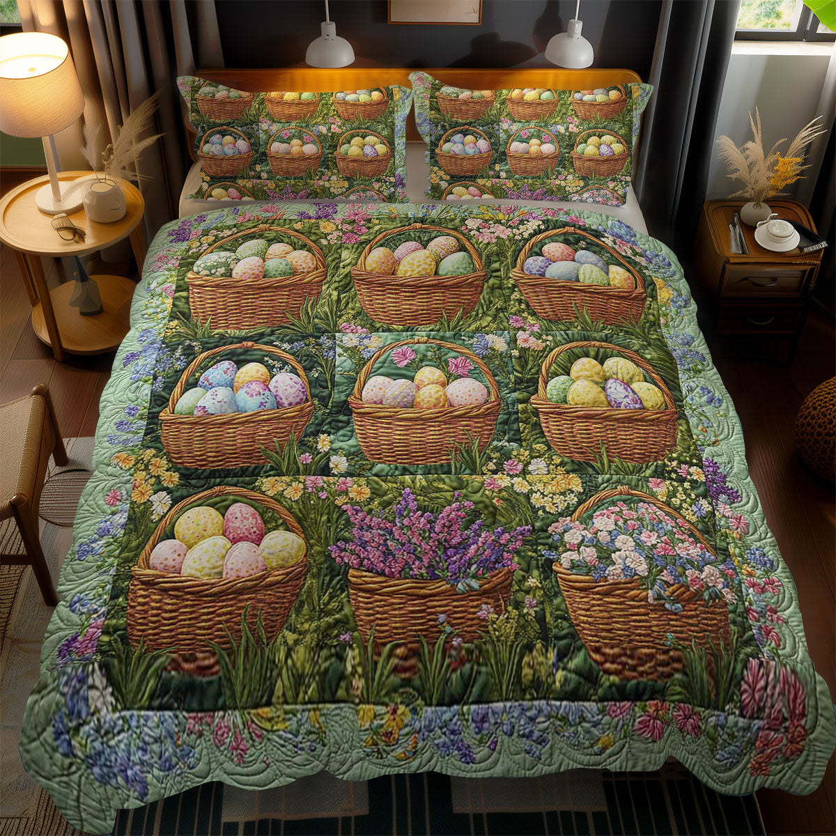 Easter Garden Baskets WN1701109CL Duvet Cover Set