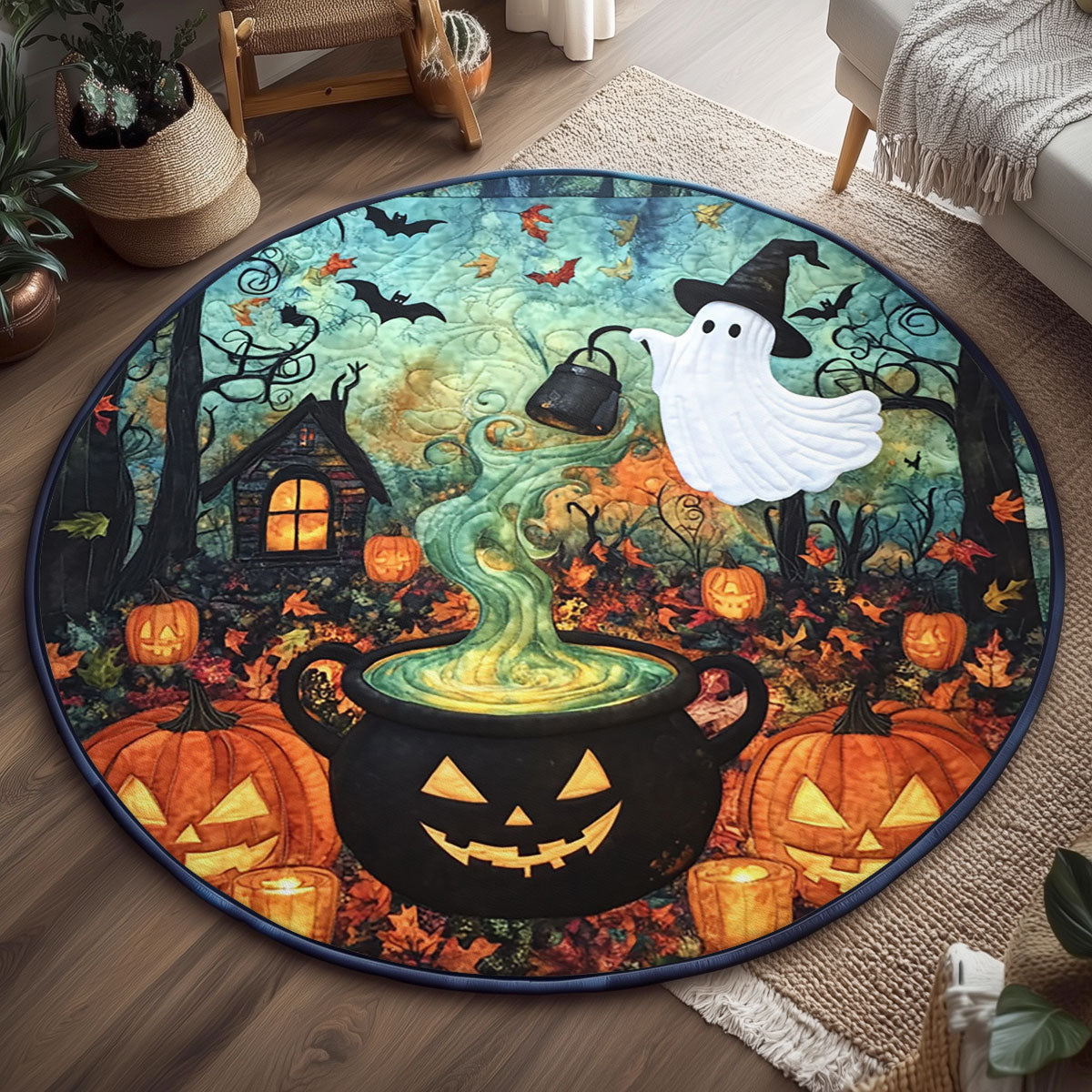 The Cauldron Grove WJ2607046CL Quilted Round Mat