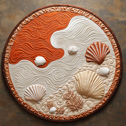 Sunset Shells WN0808104CL Quilted Round Mat