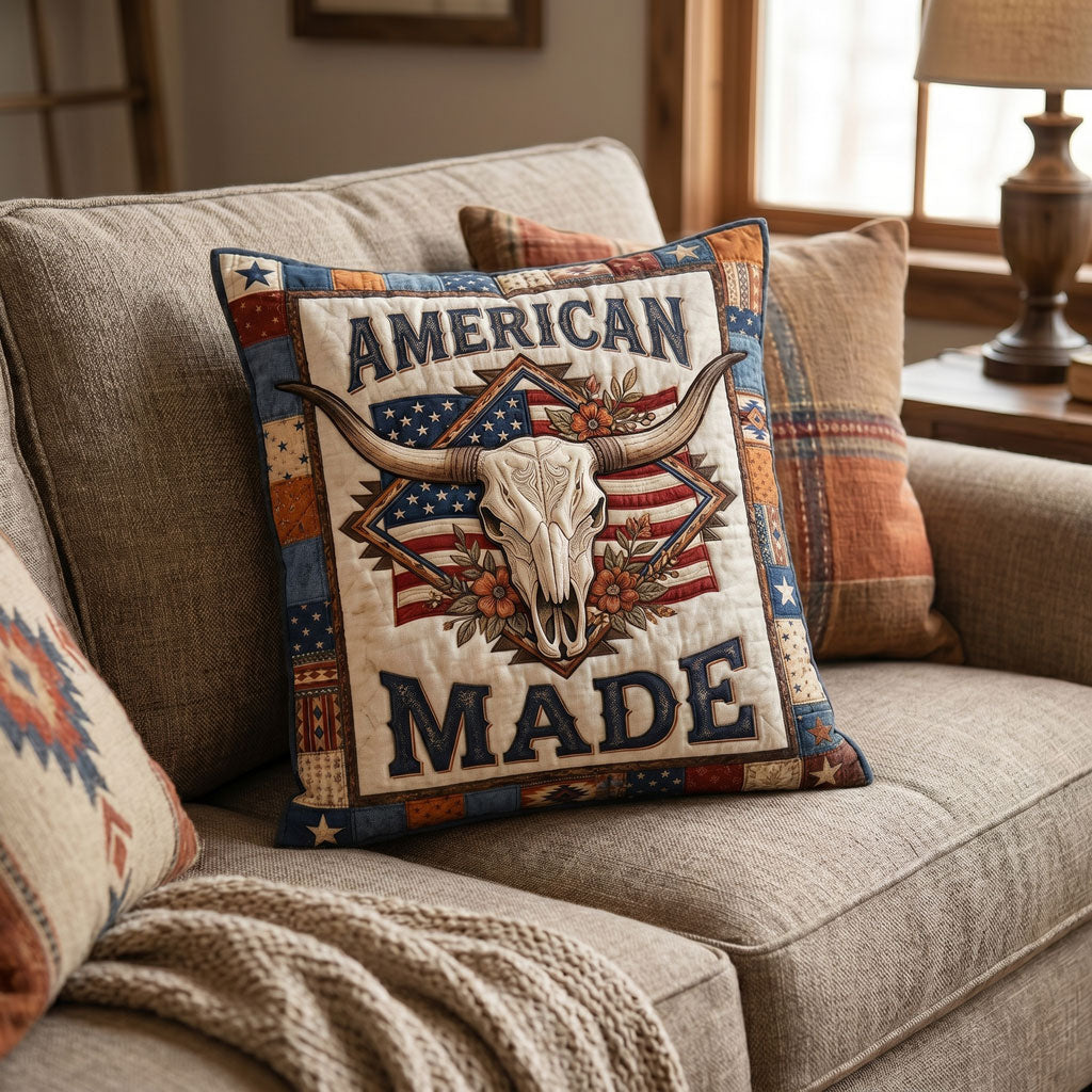 Rustic American Cowboy Spirit WN1604014CL Quilt Pillow Case