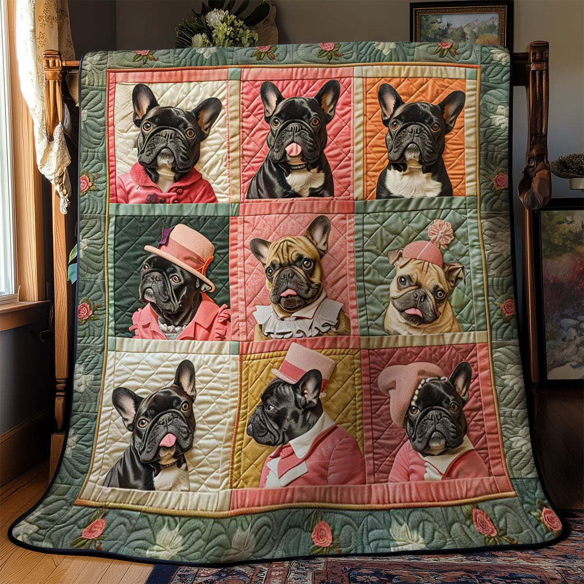 Dapper French Bulldog WN1303016CL Quilt