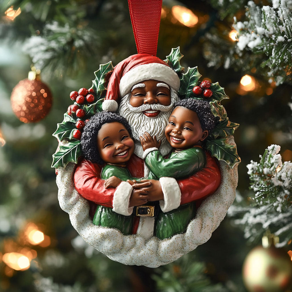 Rustic Black Santa Claus Magic WN0511075CL Christmas Ornament