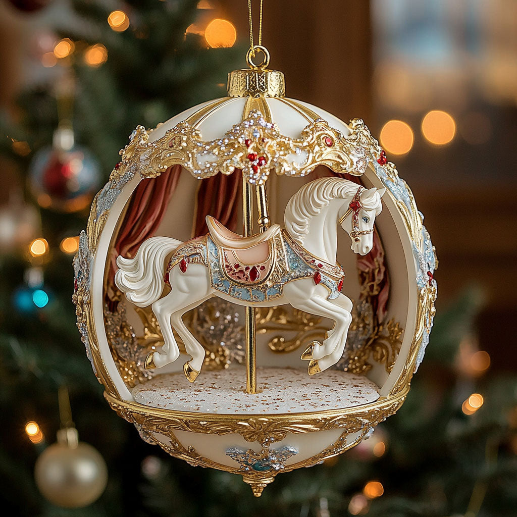 Christmas Carousel Horse CW2611021CL Christmas Ornament