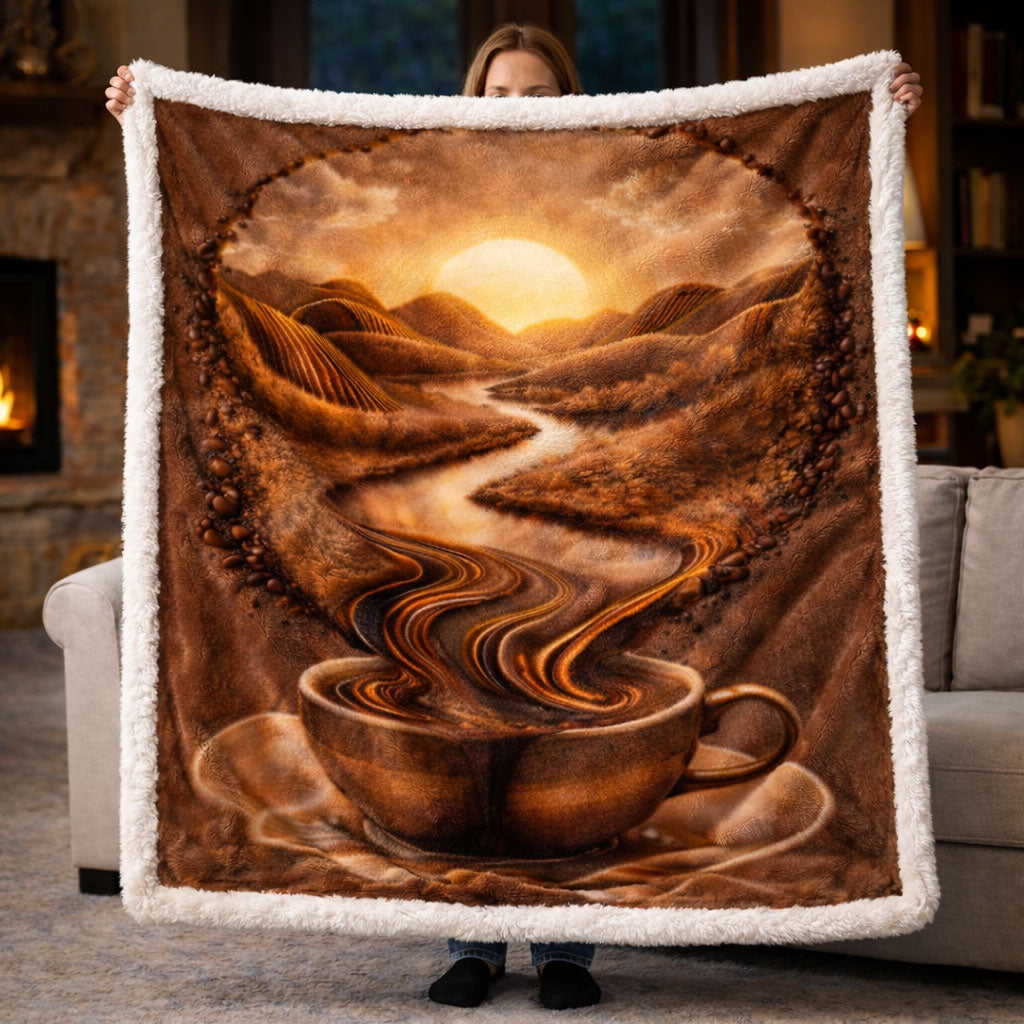 Coffee Sunrise KL2901009CL Faux Fur Throw Blanket