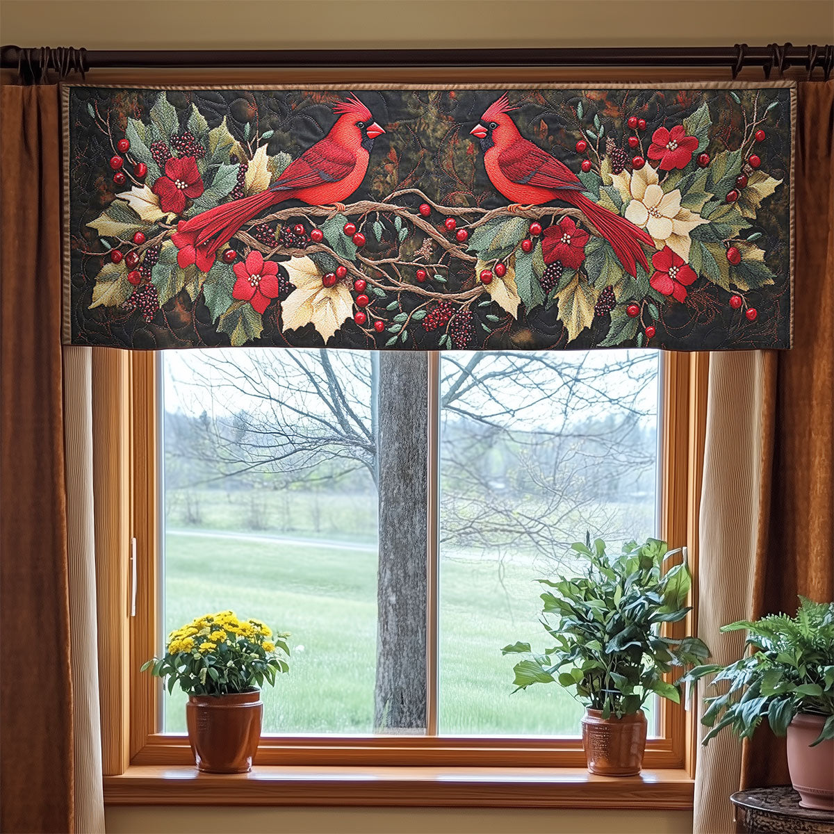 Cardinal Garden WN0107025CL Quilted Valance