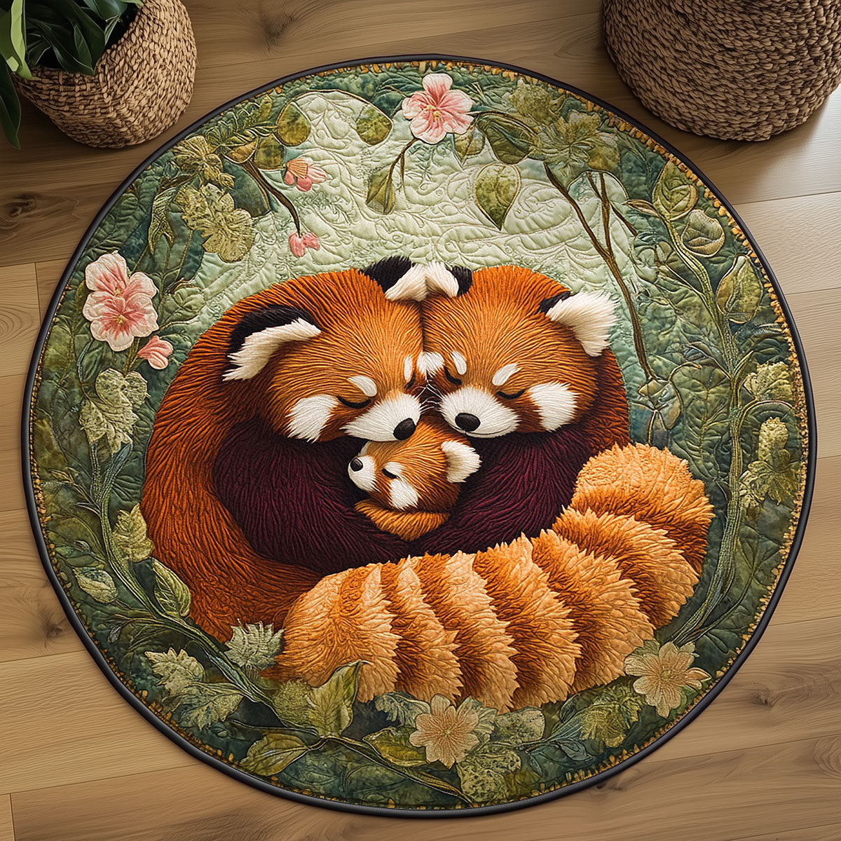 Home Is A Hug WJ1006039CL Quilted Round Mat