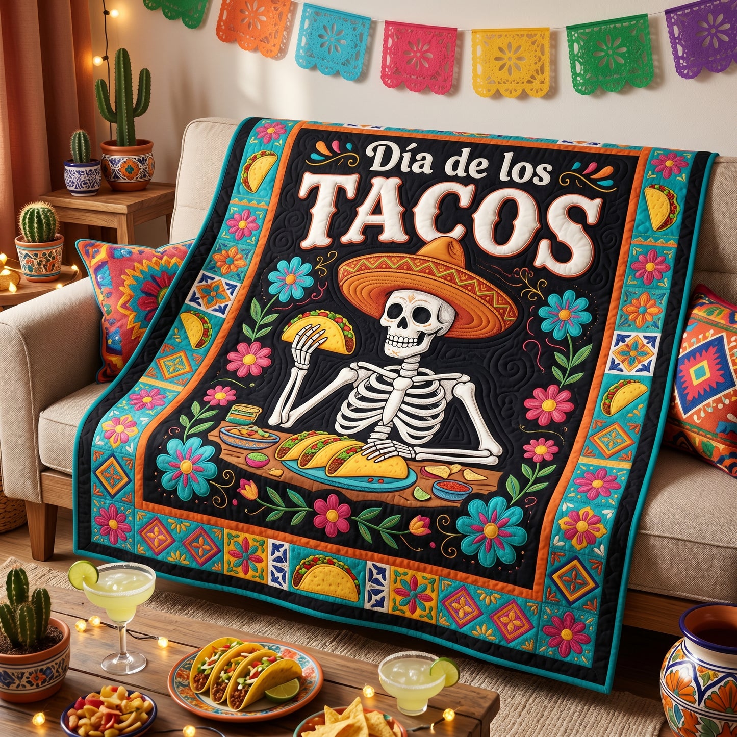 Dia De Los Tacos XR1404013CL Quilt