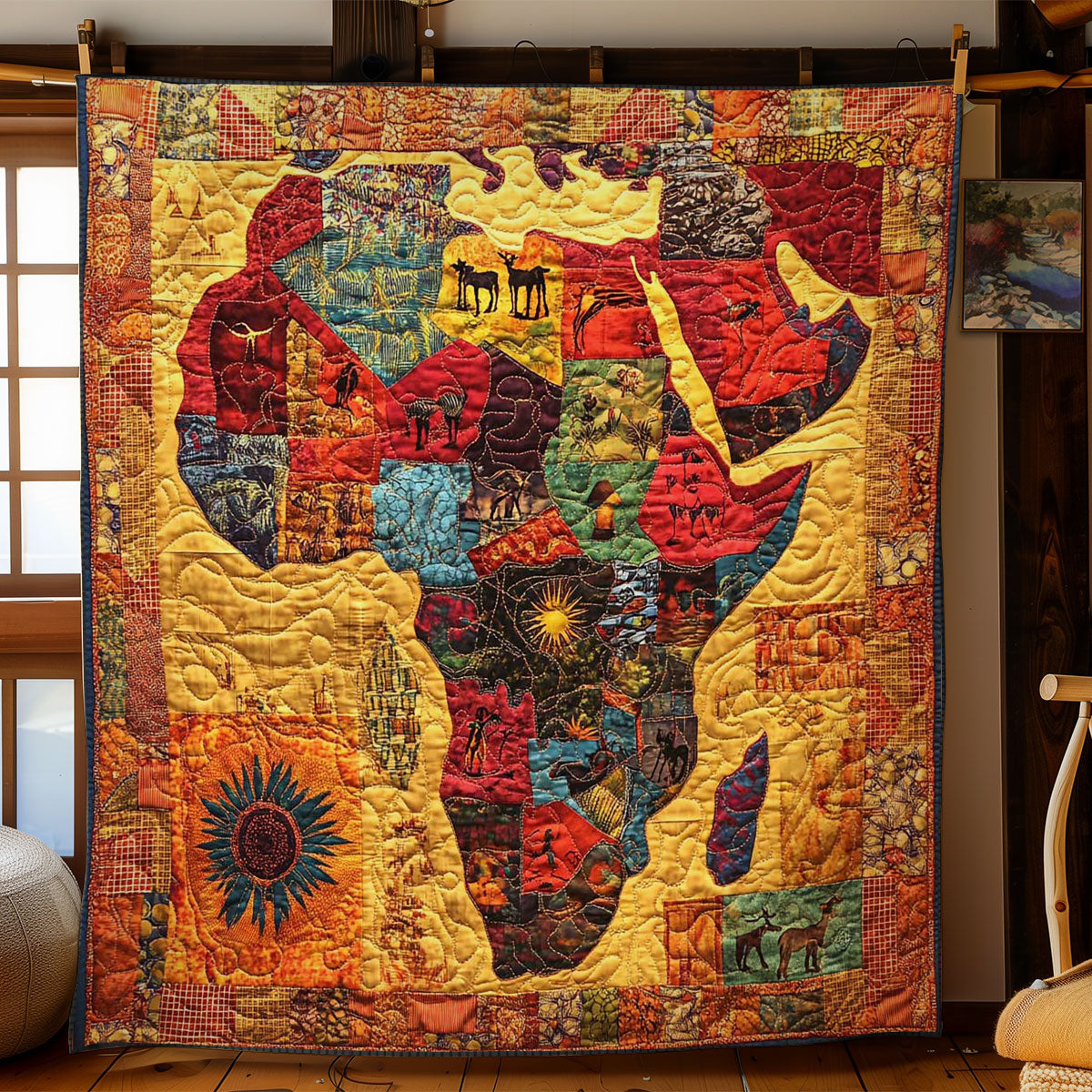 Vibrant African Safari WN1103008CL Quilt