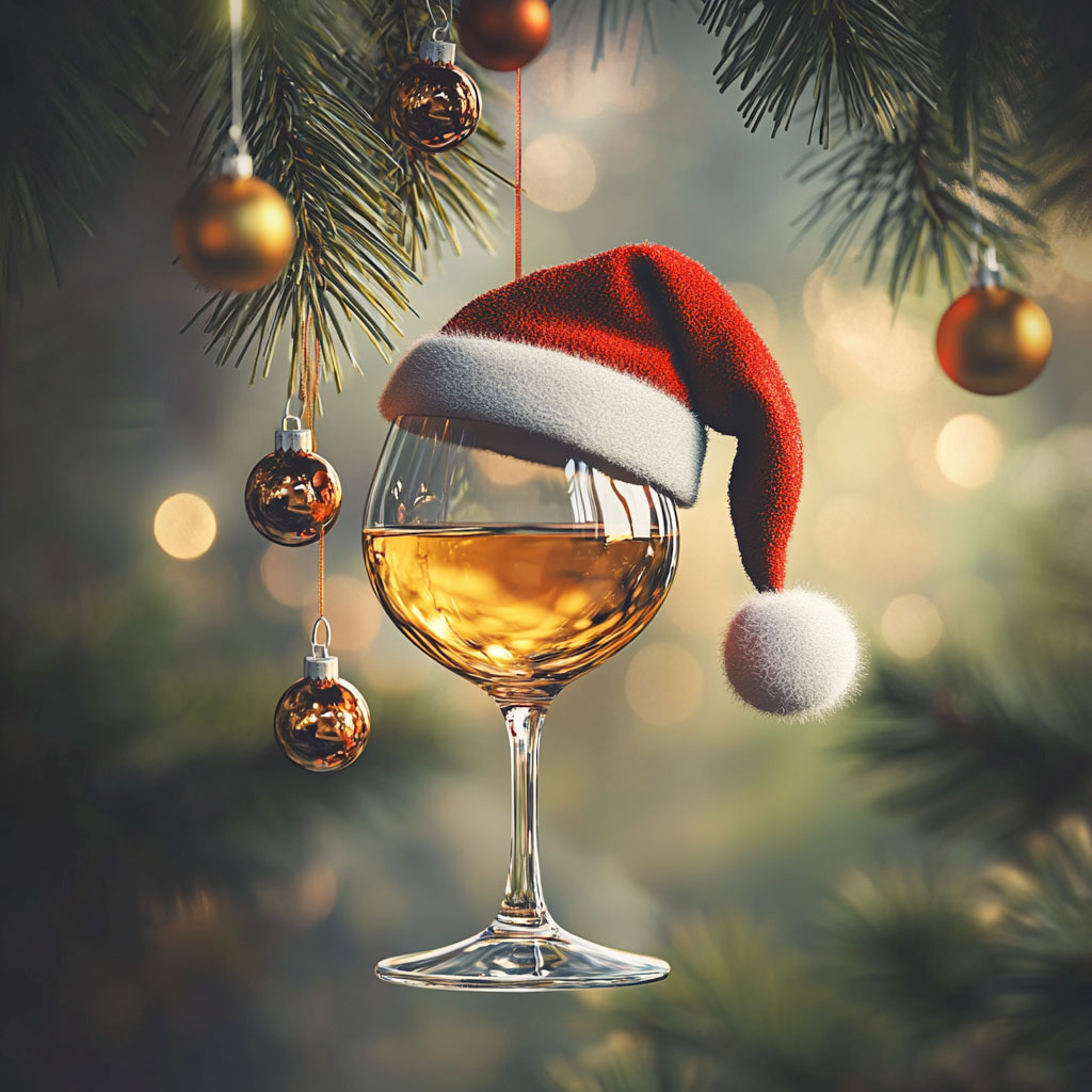 Wine Glass Santa Cheer WN1112120CL Christmas Ornament