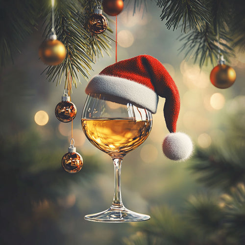 Wine Glass Santa Cheer WN1112120CL Christmas Ornament