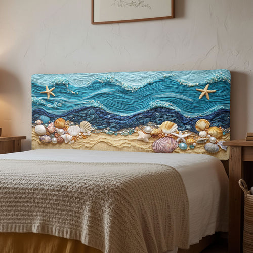 Seashell Beach CW1212047CL Quilted Headboard Slipcover