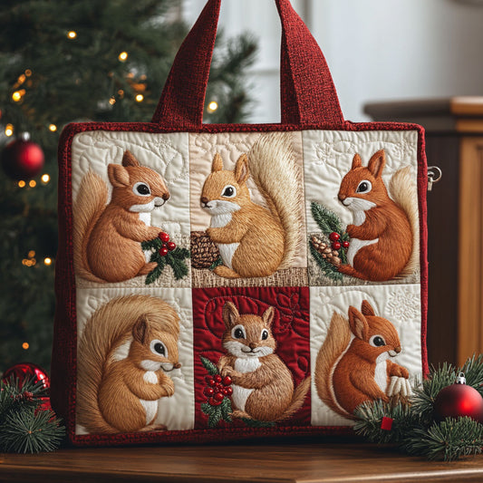 Cozy Squirrel CP0111040CL Quilted Tote Bag