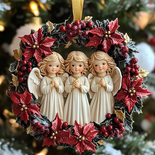 Angel Poinsettia CW2411054CL Christmas Ornament