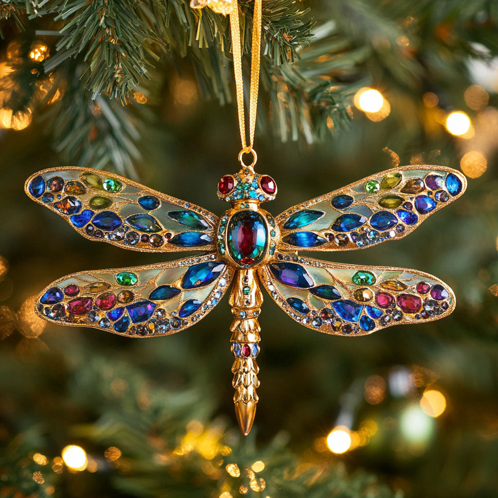 Golden Dragonfly CW2711026CL Christmas Ornament