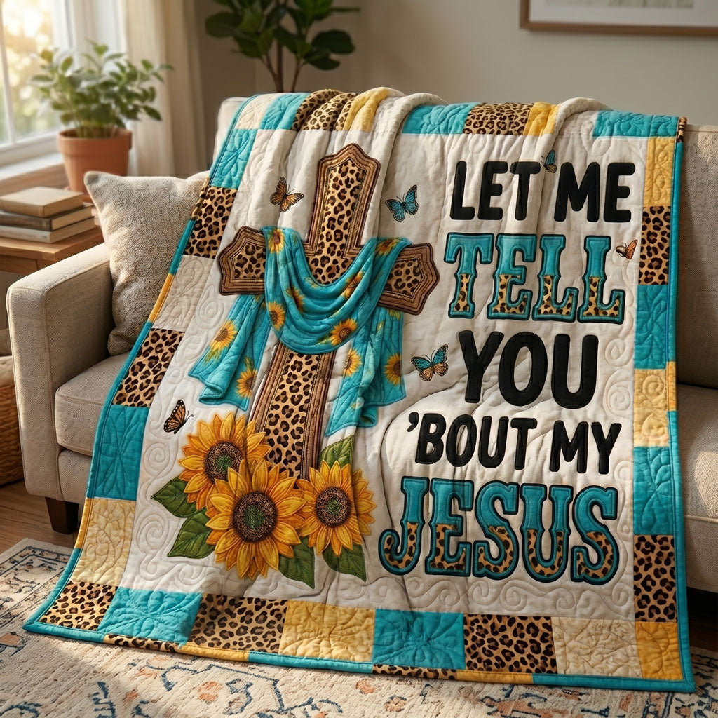 Christian Cross Sunflower WN1704004CL Quilt