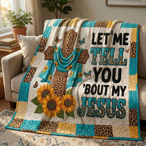 Christian Cross Sunflower WN1704004CL Quilt