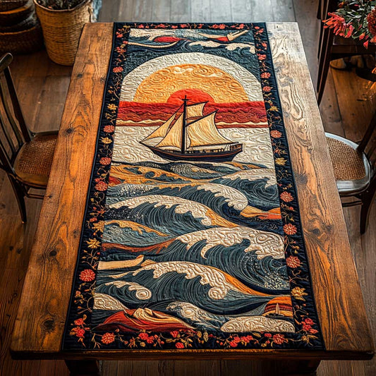 Sailing Boat WN2304039CL Quilted Table Runner