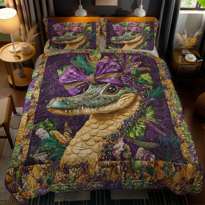 Mardi Gras Crocodile WN1203114CL Duvet Cover Set