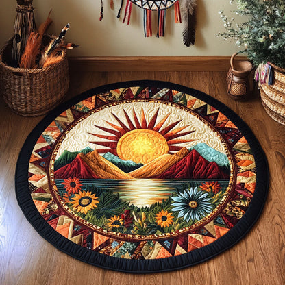 Sacred Sun WJ0107040CL Quilted Round Mat