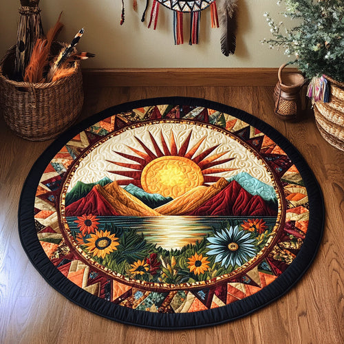 Sacred Sun WJ0107040CL Quilted Round Mat