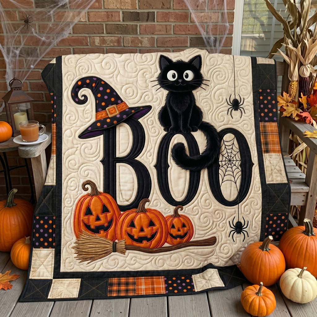 Boo Witch Cat Halloween WN0905004CL Quilt
