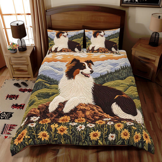 Peaceful Border Collie WP0701057CL Duvet Cover Set