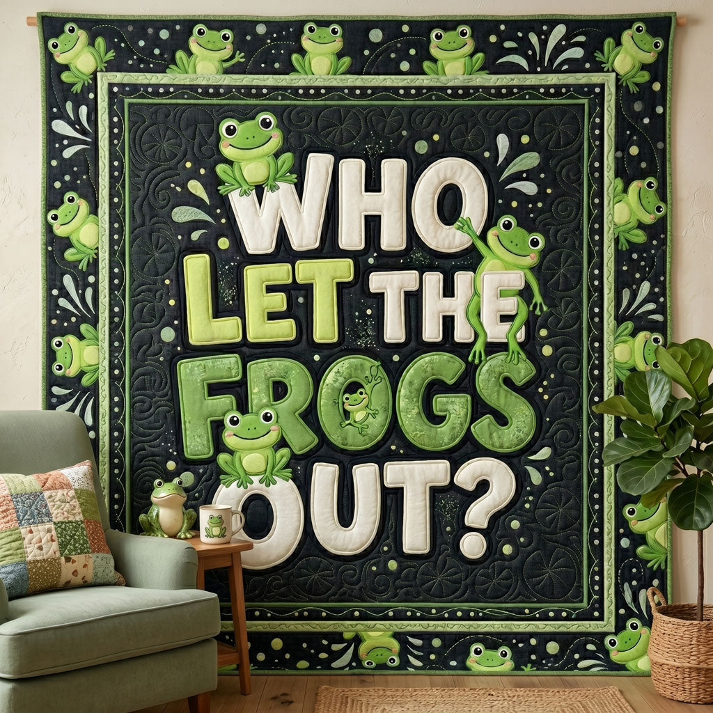 Funny Frog Pun WN0705006CL Quilt