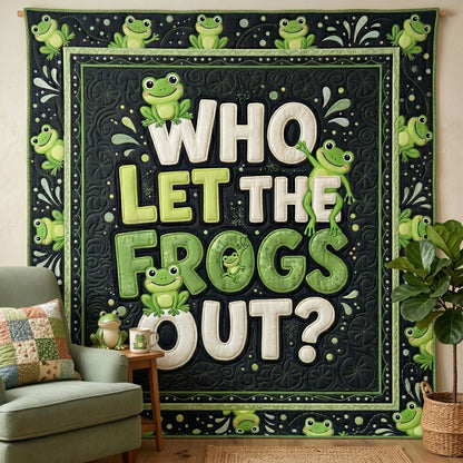 Funny Frog Pun WN0705006CL Quilt