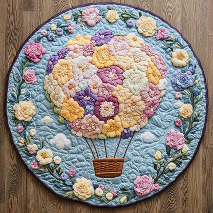 Up In Flowers WN2005061CL Quilted Round Mat