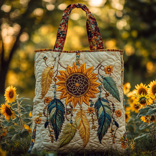 Golden Dreamcatcher Bloom WN1810046CL Quilted Tote Bag