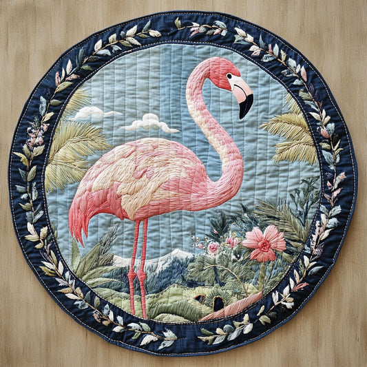 Flamingo Whisper WN0707073CL Quilted Round Mat