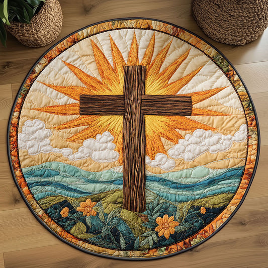 Eternal Cross WN2508038CL Quilted Round Mat