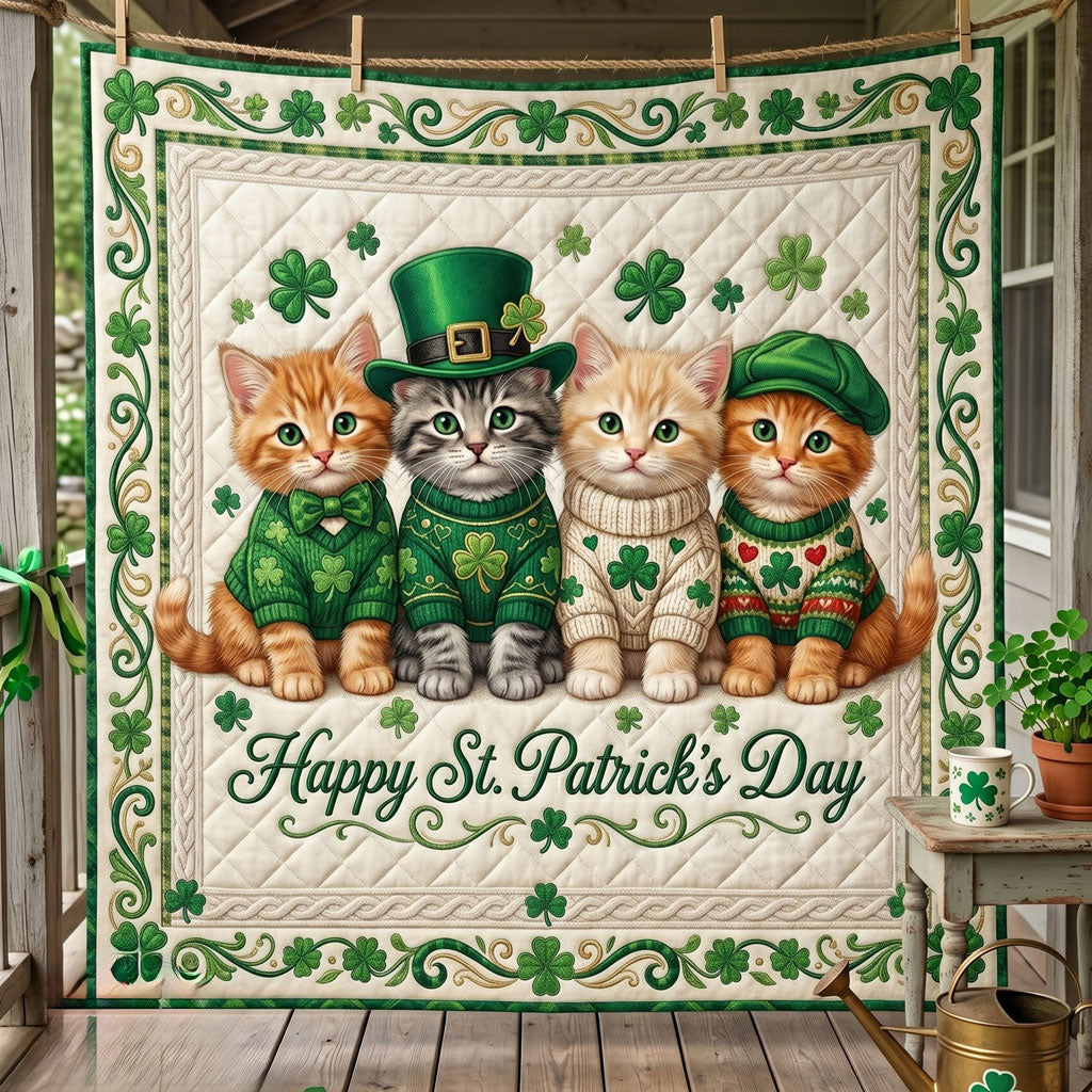 Lucky Irish Kittens WN0805009CL Quilt