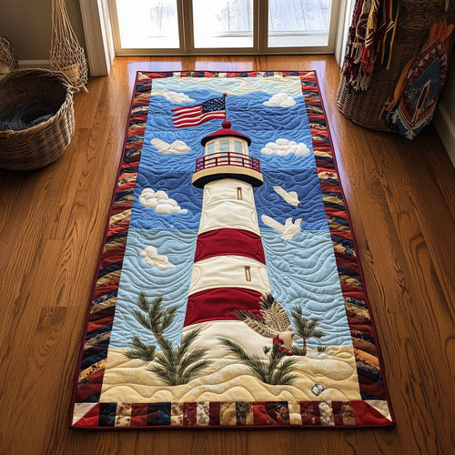 Lighthouse Liberty WJ0606041CL Quilted Table Runner