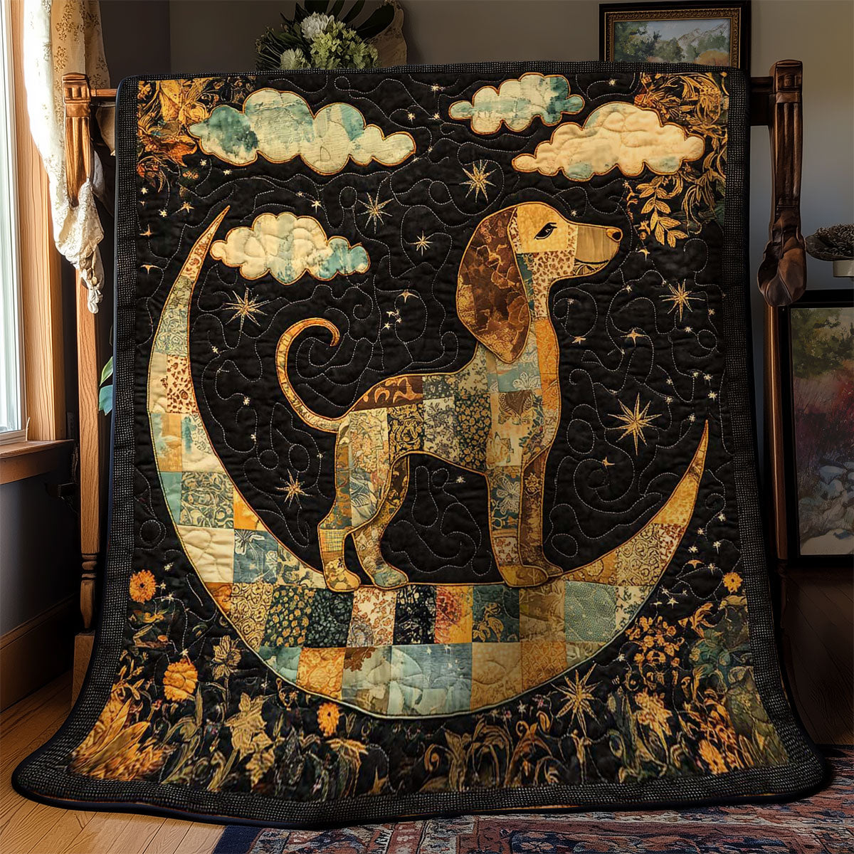 Dachshund On The Moon WN0601039CL Quilt