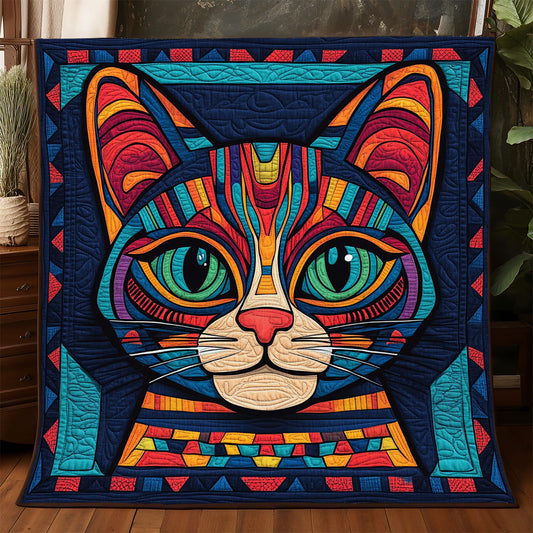 Abstract Whimsical Cat WJ1212060CL Quilt