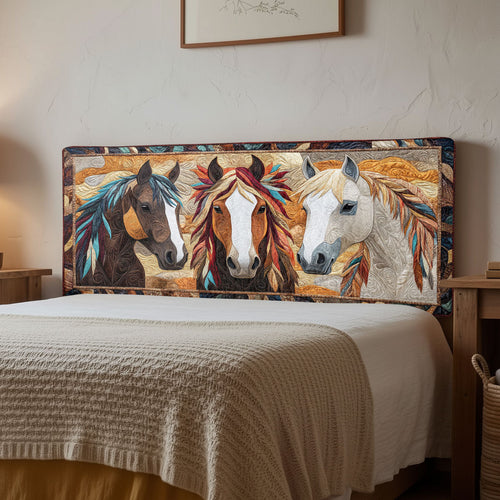 Horse Spirit CW2912017CL Quilted Headboard Slipcover