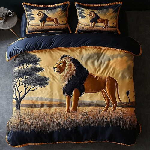 African Lion Sunset WN0503052CL Duvet Cover Set