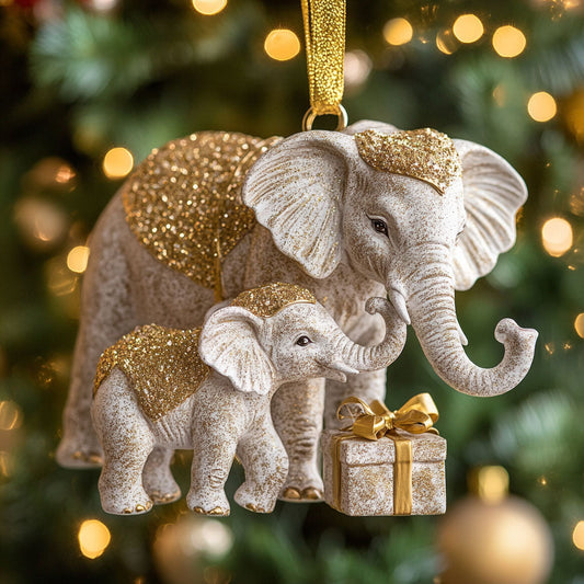 Golden Elephants CP0412061CL Christmas Ornament