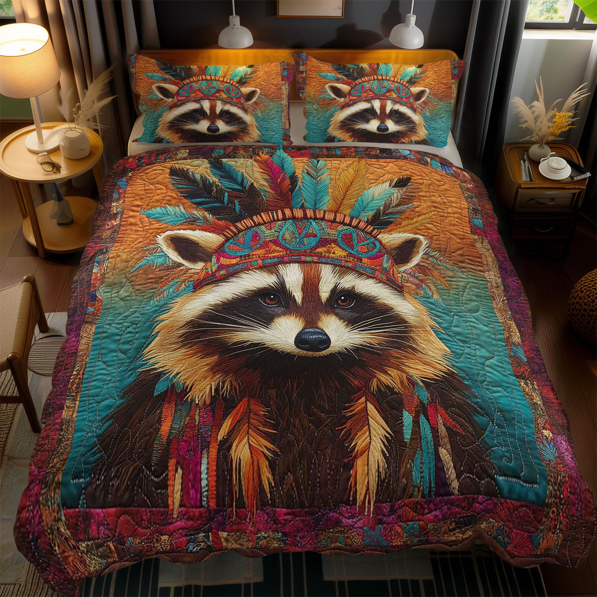 Raccoon Feather Crown WN2401045CL Duvet Cover Set