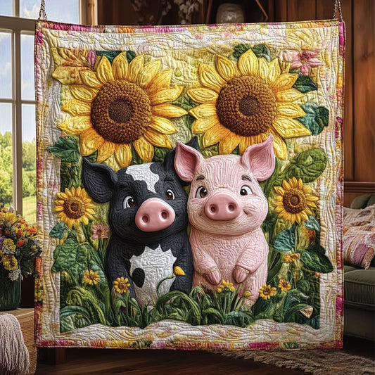 Sunflower & Piglet Friends KL0512003CL Quilt