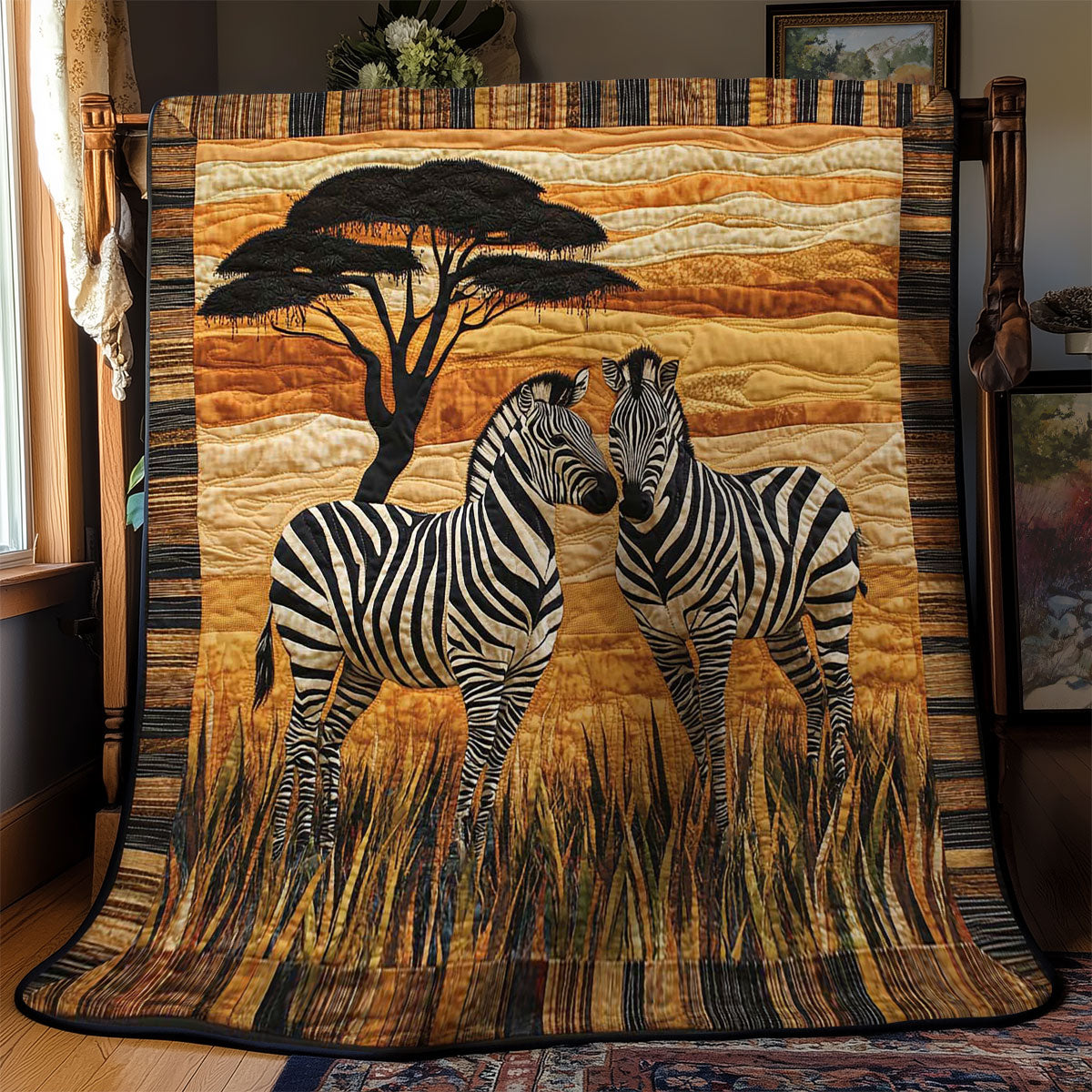 Sunset Zebra WN0403033CL Quilt