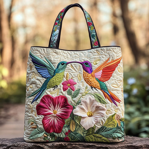 Pure Hummingbird WN2209059CL Quilted Tote Bag